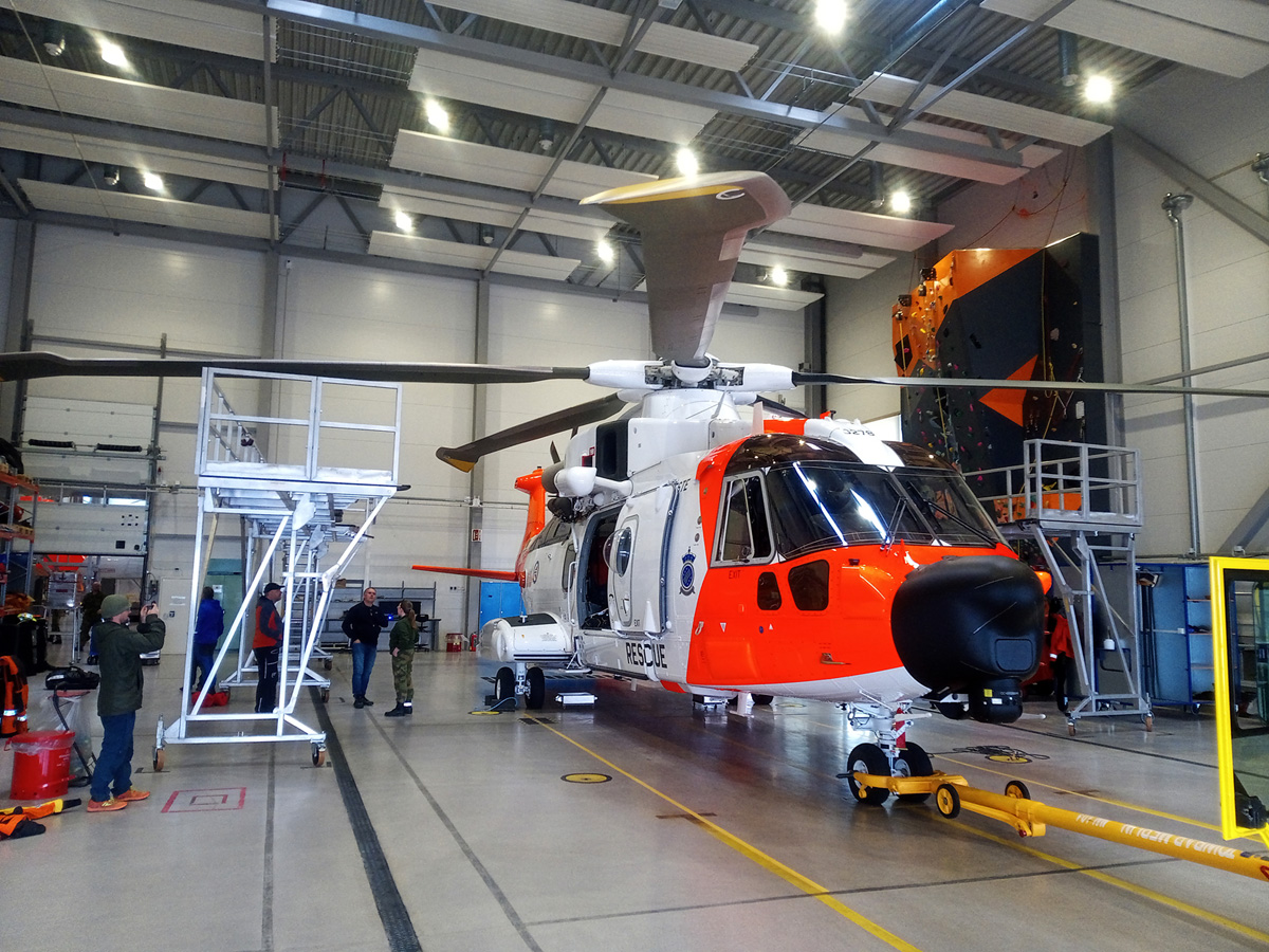 BCRC Norway visit - the SAR base helicopter